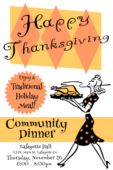 Happy Thanksgiving 海报 template