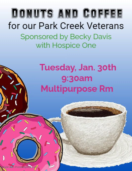 Donuts and Coffee Flyer (US Letter) template