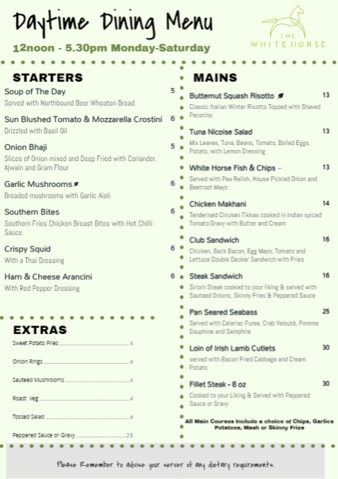 April 2022 Daytime Dining Menu (2) | PosterMyWall