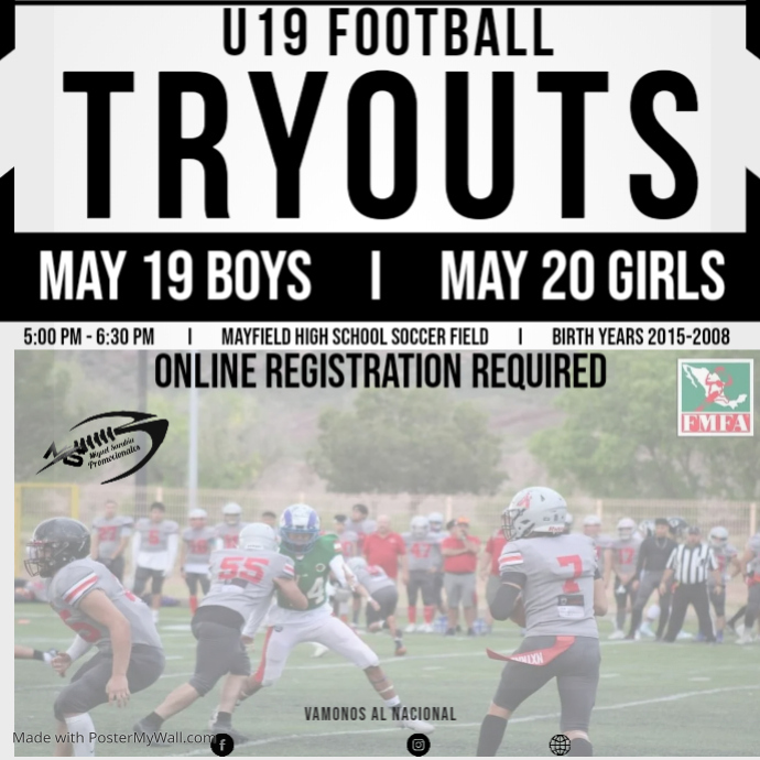 Tryouts Flyer | PosterMyWall