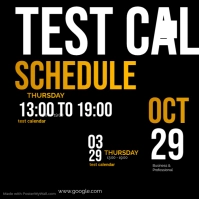 test calendar set up