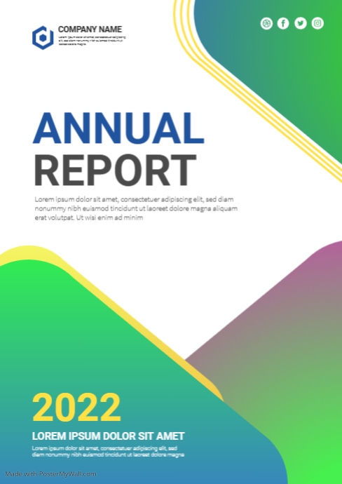 Annual Report Cover Design | PosterMyWall