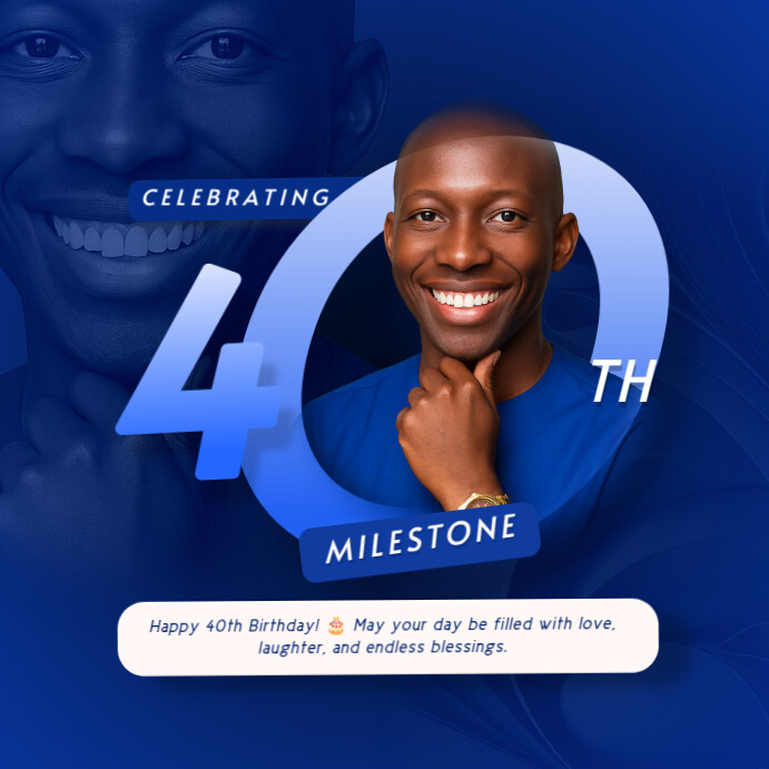 40TH BIRTHDAY CELEBRATION Template | PosterMyWall
