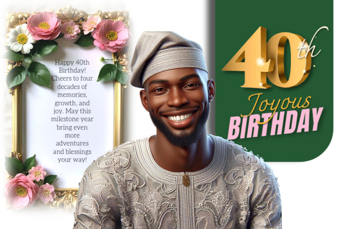 40th Birthday Template PosterMyWall