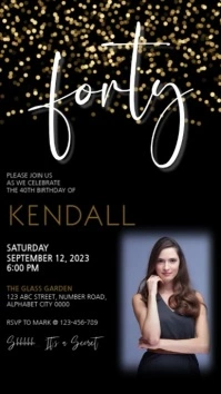 40th Birthday Party Invitation Instagram Story template