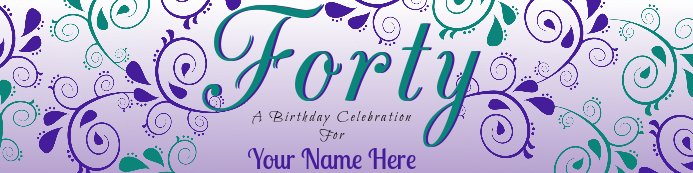 40th Celebration (Light) Banner Transparent 2 stopy × 8 stóp template