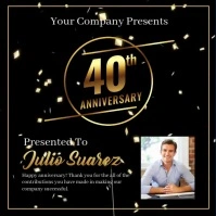40TH Work anniversary / Job Anniversary Cards Isikwele (1:1) template