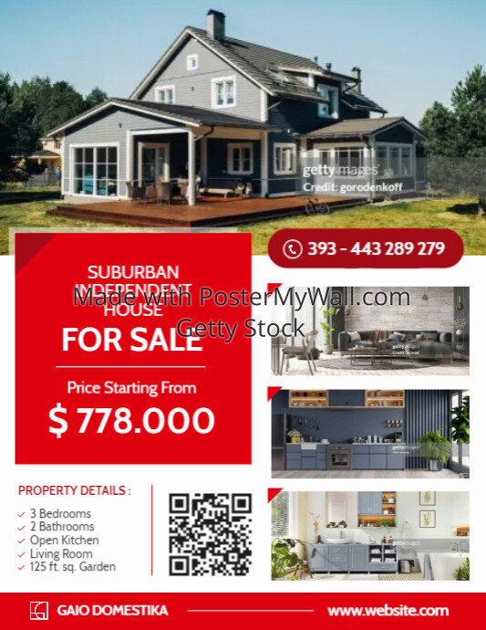 Modern minimal real estate flyer advertisemen