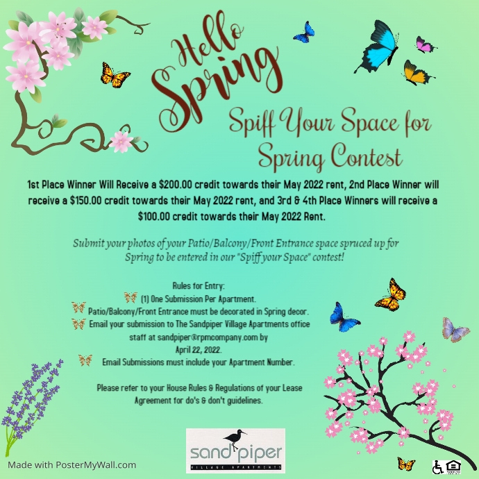 Copy of Hello Spring social network flyer | PosterMyWall