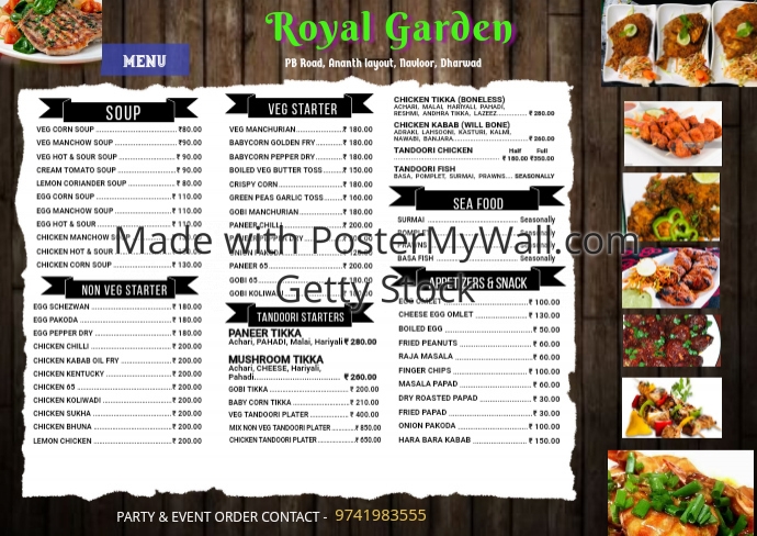 Copy of Copy of Restaurant Menu Template | PosterMyWall
