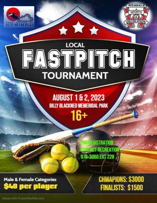 Red Softball Tournament Flyer Template PosterMyWall
