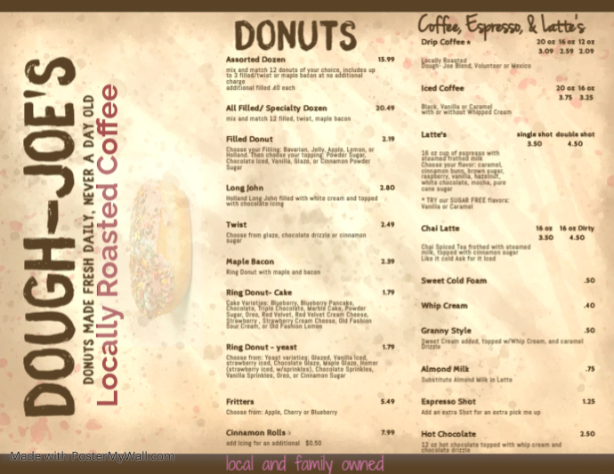Restaurant Cafe Bar Pub Menu Template PosterMyWall