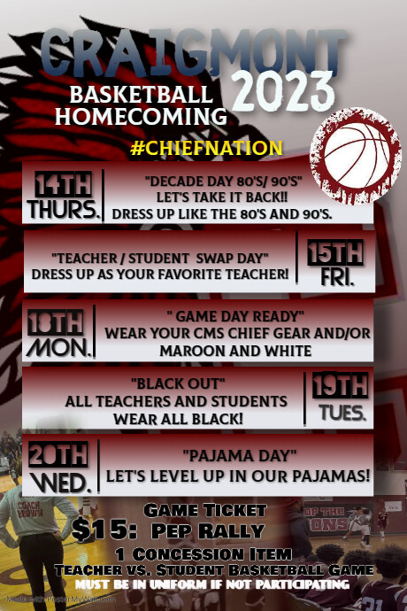 Homecoming Events Poster Template
