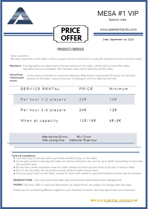 Copy of proffisonal price offer template A4 | PosterMyWall