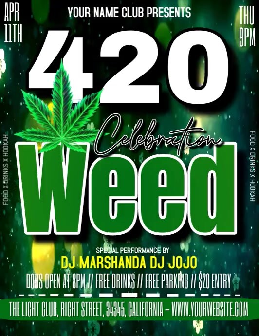 420 cannabis Template PosterMyWall