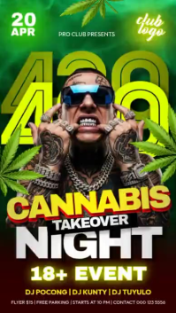 420 Cannabis Night Instagram Reel template