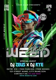 420 Cannabis Night A4 template