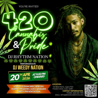 420 Cannabis Night Party Instagram-Beitrag template