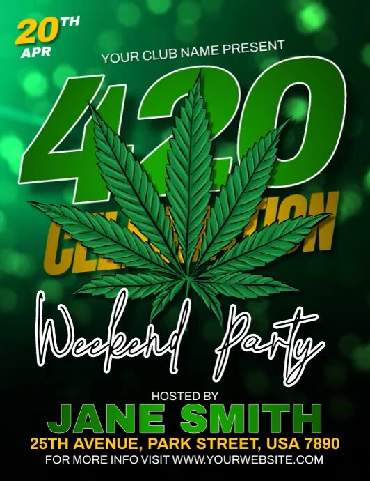 420 Raffle Printable 420 Celebration Template | PosterMyWall