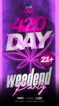 420 Celebration Purple Instagram-verhaal template
