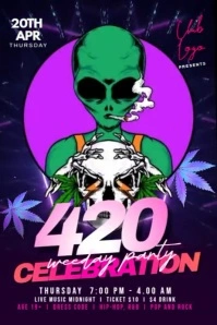 420 Celebration Video Plakat template