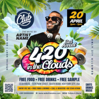 420 Day Cloud Party 2026 Post Template Instagram-Beitrag