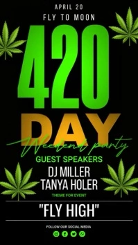 420 Day Party Poster Instagram 快拍 template