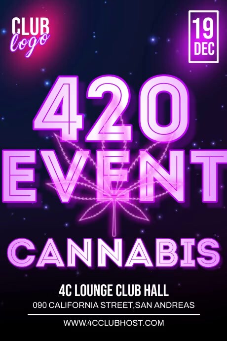 420 Raffle Sign 420 Event Template | PosterMyWall