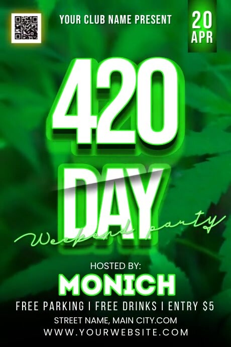 420 Raffle Printable 420 Party Event Template | PosterMyWall