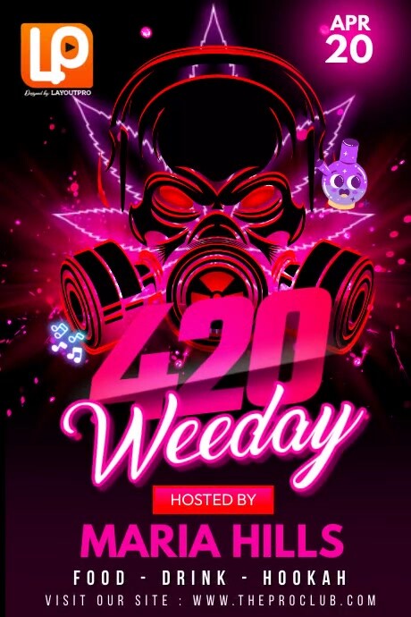 420 Party Poster Plakkaat template