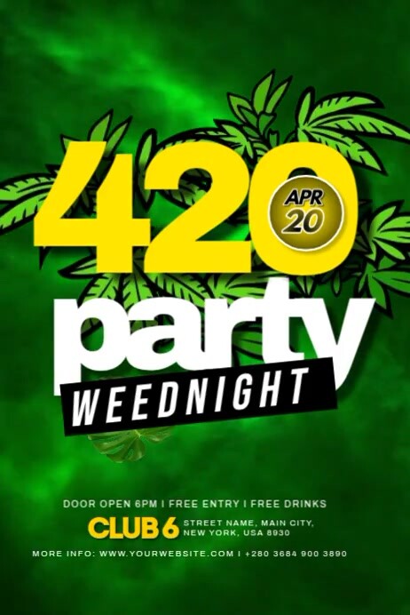 420 Party Poster template