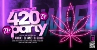 420 Party Weed Facebook Shared Image template