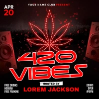 420 Vibes Party Instagram-Beitrag template