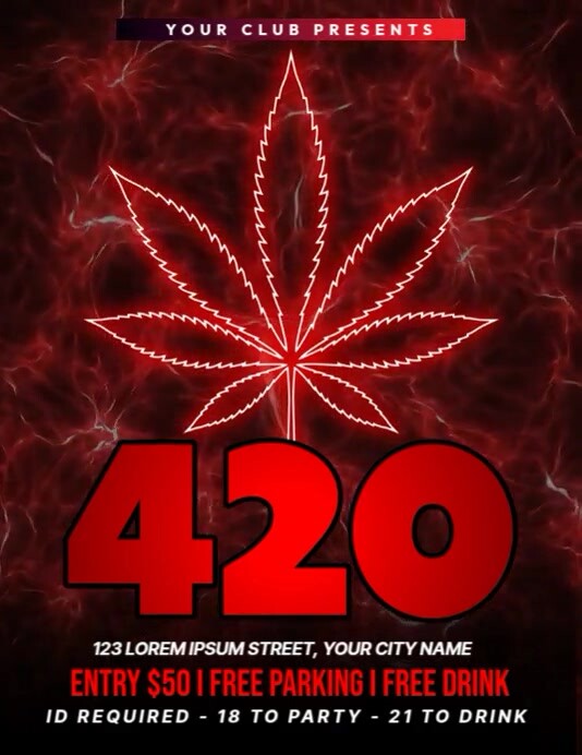 420 Weed Party Template PosterMyWall