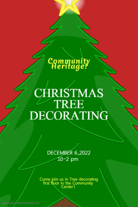 Christmas Tree Decorating Workshop Flyer PosterMyWall
