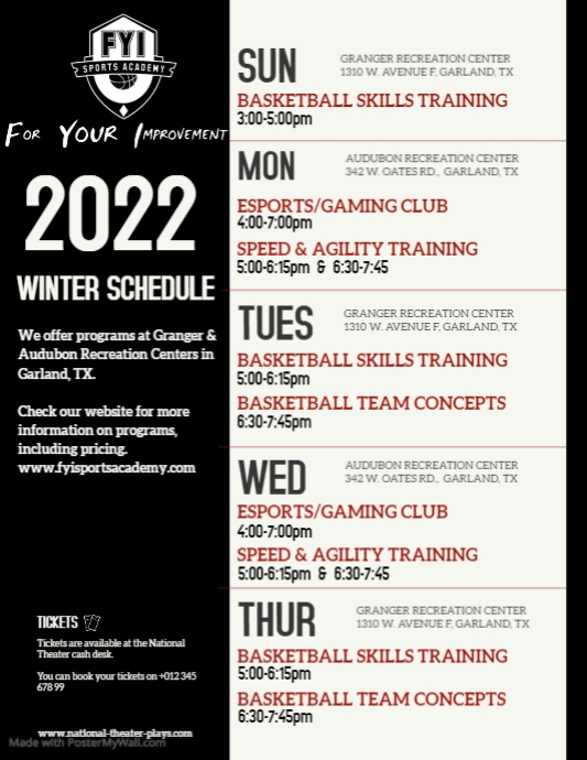 Copy of Program Events Calendar Flyer | PosterMyWall