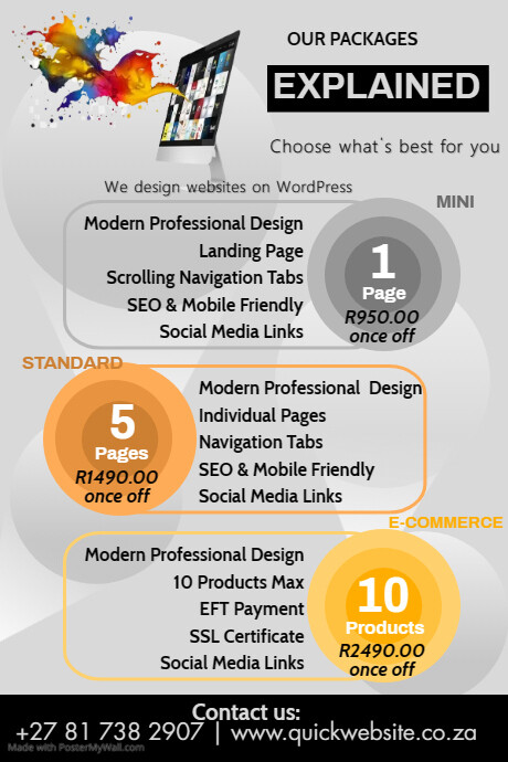 Internet Package Layout Internet packages | PosterMyWall