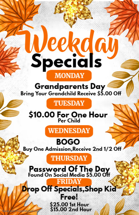 Copy of fall menu, autumn menu | PosterMyWall