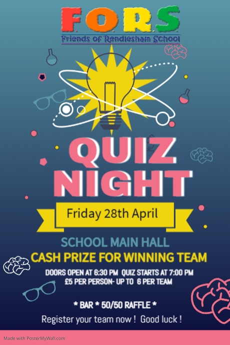 Trivia Contast Copy of Blue Trivia Night Contest Poster | PosterMyWall