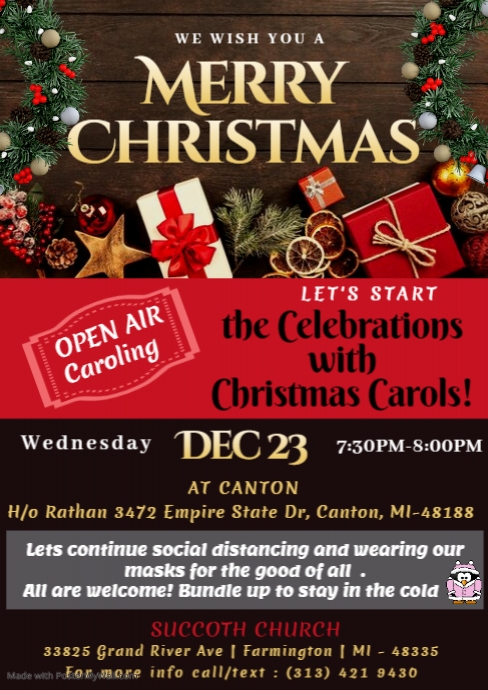 Rathan - Dec 23 Carols | PosterMyWall