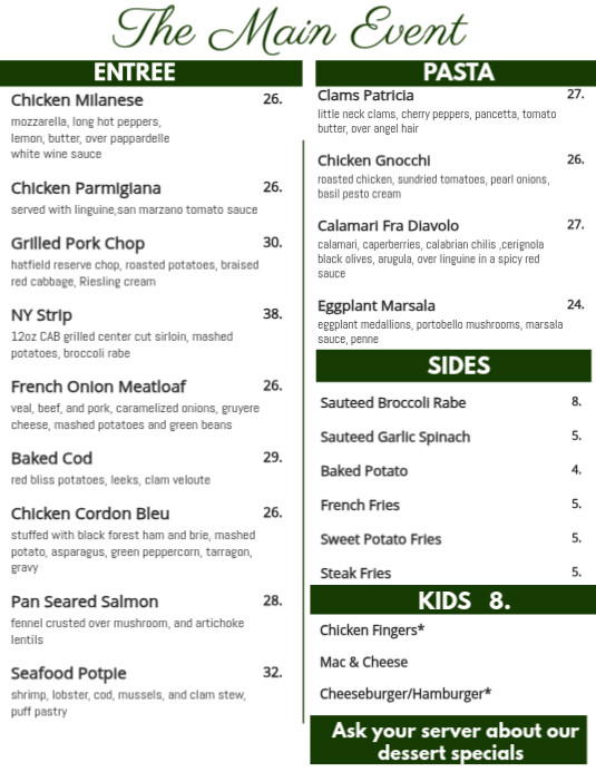 Copy of Copy of Copy of Copy of Copy of Restaurant Menu | PosterMyWall