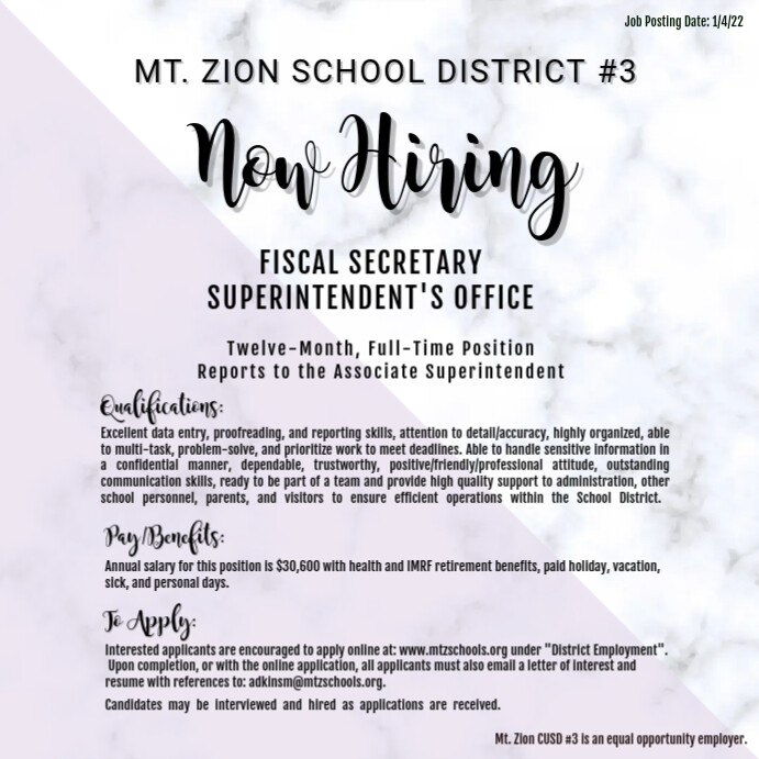 Copy of Fiscal Secretary | PosterMyWall