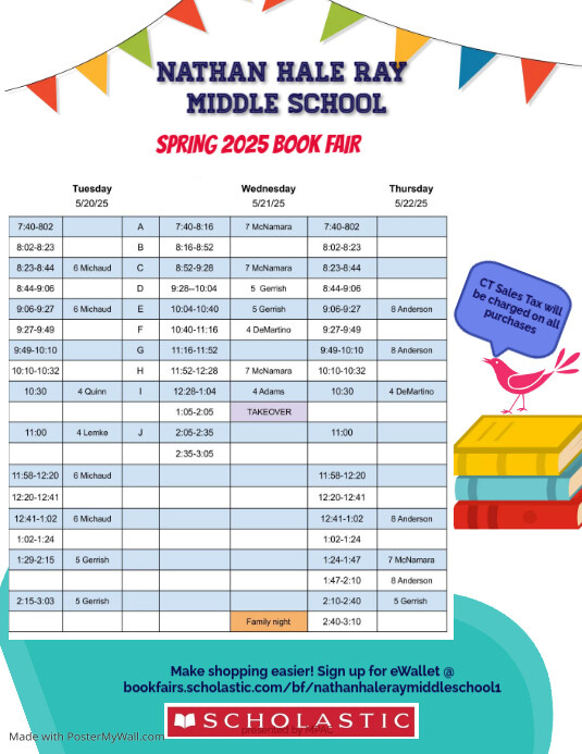 Book Fair Schedule PosterMyWall