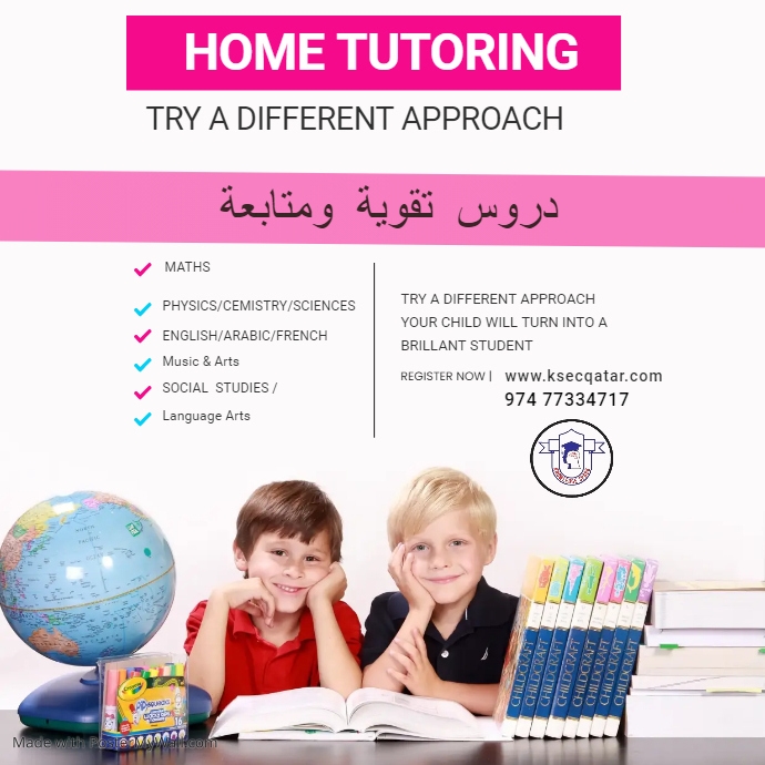 Tutor Copy Copy of Pink Online Tutoring Services Flyer | PosterMyWall