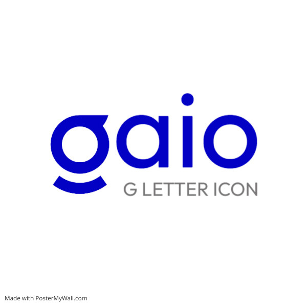 grey and blue g letter icon logo