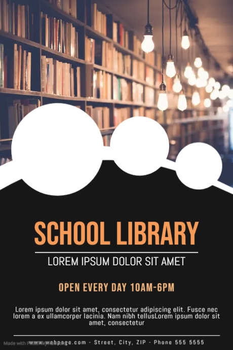 School Library Flyer Design Template | PosterMyWall