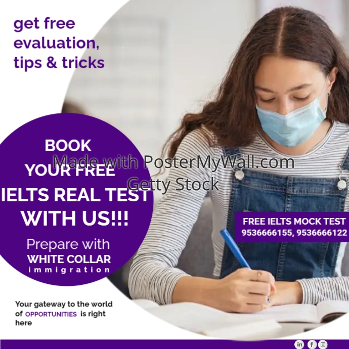IELTS Online Class Poster Template | PosterMyWall