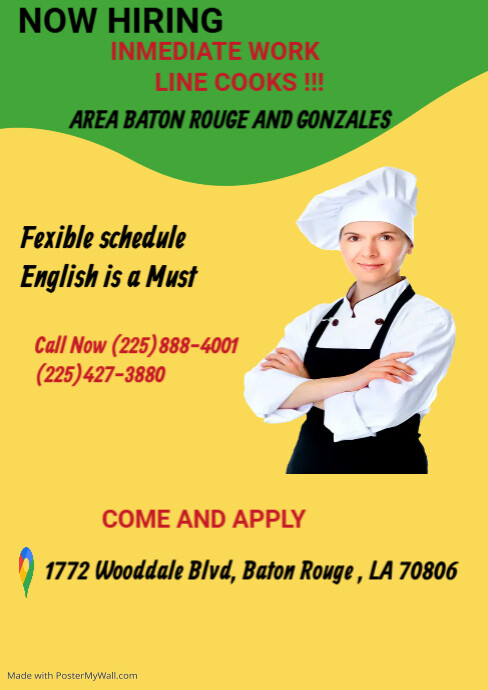 Cook Training Template Cooking Training Flyer Template | PosterMyWall