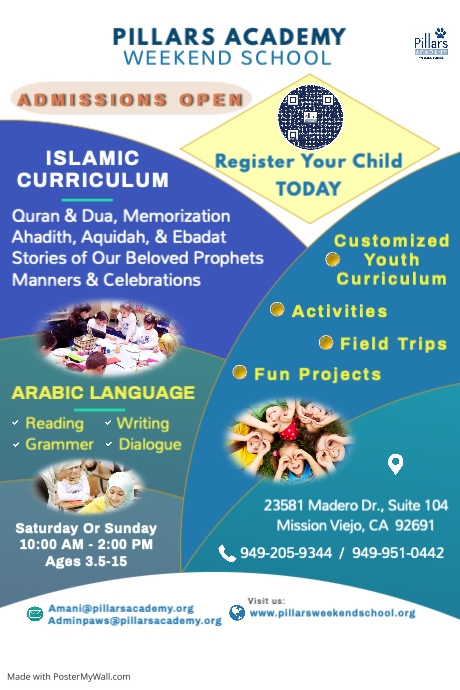 Pillars Weekend School | PosterMyWall