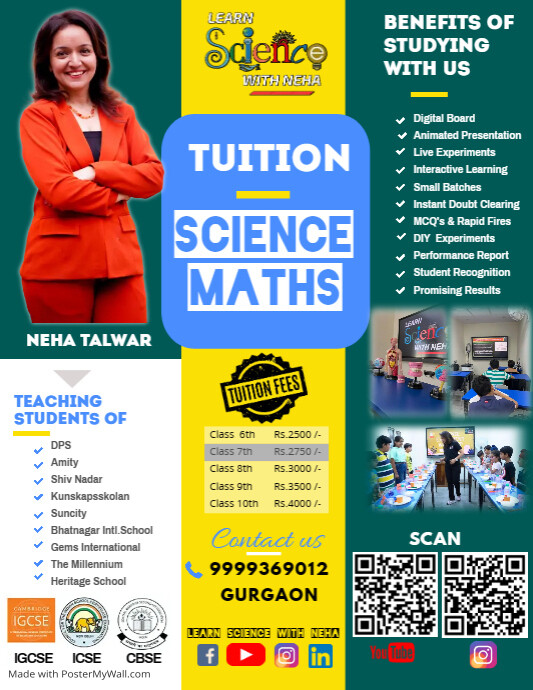 Copy of Online Tuition Flyer Template | PosterMyWall